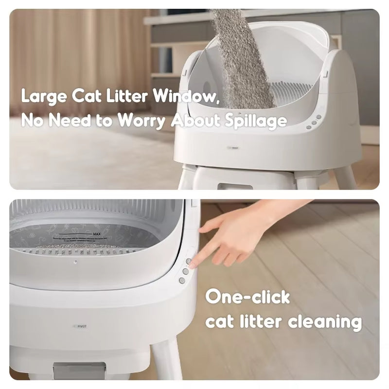 Large Cat Toilet Automatic Cat Litter Box Smart Self Cleaning Cat Litter Box