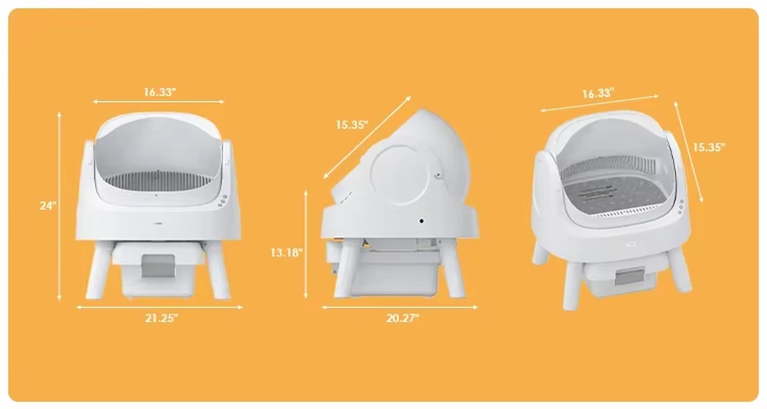 Large Cat Toilet Automatic Cat Litter Box Smart Self Cleaning Cat Litter Box